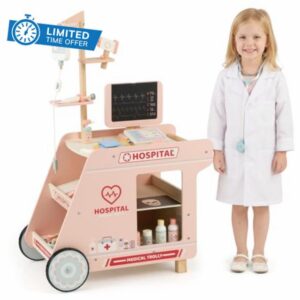 COSTWAY Wooden Doctor Playset