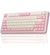 AULA F75 75% Mechanical Gaming Keyboard,2.4Ghz/Type-C/BT5.0 Wireless Mechanical Keyboards,Advance...