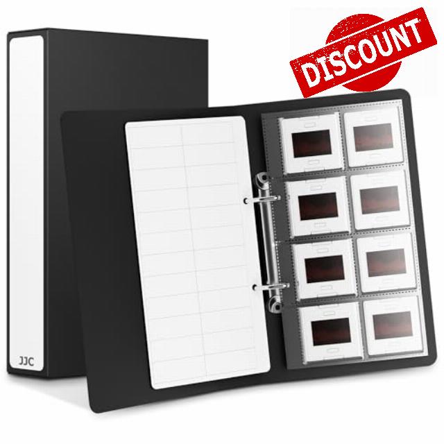 JJC Archival 35mm Film Slide Mounts Album Protector Storage Box to Holder 96 Pcs 35mm Slide