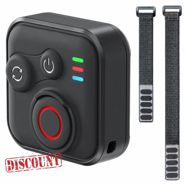 Bluetooth Remote Control for Insta360 Go Ultra/X5/X4 Air/X4/X3/Ace Pro 2/Ace Pro/GO3S/GO3/DJI Osmo Action 6/5 Pro/4/360/GoPro Max 2/Hero 13/12/11/IOS/Android Accessories 50m Range 96h Fast Charging