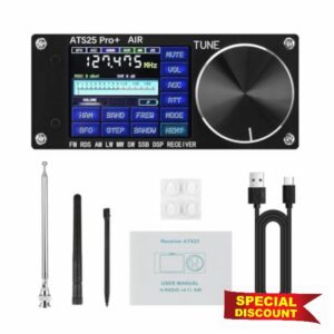 ATS25 Pro+ AIR Full Band Radio Receiver FM SW SSB MW LW AIR SDR Aviation Band Receiver Supports Bluetooth WIFI