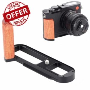 Solid Wood Metal Hand Grip L Bracket Holder for Leica Q2 Digital Camera