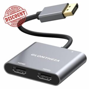 4K 60Hz Dual DisplayPort to HDMI Adapter