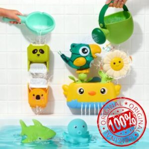 GINNO Baby Bath Toys for 1 2 3 4 Year Olds Toddler Kids - Mold Free Interactive Bath Toys for Toddler 2-4 Bathtub Water Play Shower Toys with Watering Can and Tub Toys for Babies 12 18 Months
