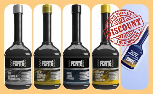 Forte Ultimate 4 Pack - DPF Cleaner + Specialist Injector Cleaner - Turbo Cleaner and Diesel Treatment - Pefrect Complete Additives Pack for Diesel Engines With Free Air Freshne