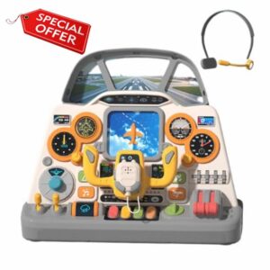 Airplane Control Panel – Light And Sound Interactive Cockpit Toy