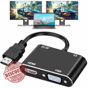 HDMI to VGA+HDMI Adapter for Dual Monitor