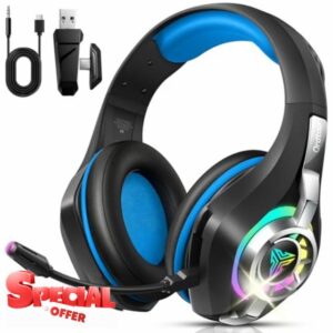 Ordtop 2.4GHz Wireless Gaming Headset for PC