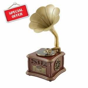 Retro Vintage Gramophone Record Player