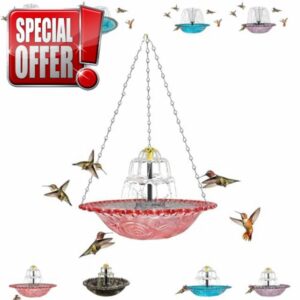 Solar Cascade Hanging Bird Bath Fountain