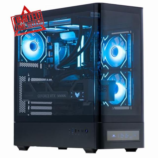 Veno Scorp Gaming PC AMD Ryzen 5 7500F Processor Nvidia GeForce RTX 5060Ti 16GB Graphics Card – DDR5 16GB 5200MHz RAM – 1TB NVMe SSD – 650W PSU – Windows 11 – IONIX Black ARGB Case–Liquid Cooling–WiFi