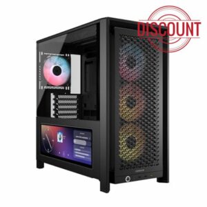 CORSAIR FRAME 4000D LCD RS ARGB Modular Mid-Tower ATX PC Case – XENEON EDGE LCD Touchscreen