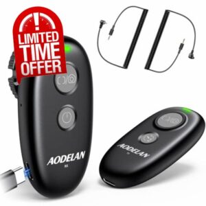 for Canon Rechargeable Camera Remote Shutter Release - AODELAN Wireless & Wired Remote Control for Canon Rebel T7