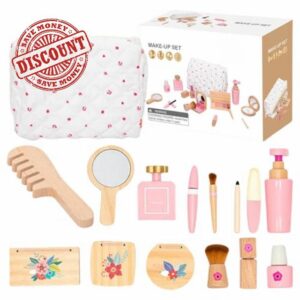 Wooden Makeup Toy Set - Safe Pretend Play Makeup Toy Set