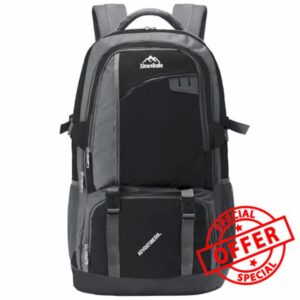 80L Hiking Backpack Large Camping Rucksack for Men Women Lightweight Waterproof Travel Backpack Black Trekking Backpack for Outdoor Sports Cycling Climbing Mountaineering