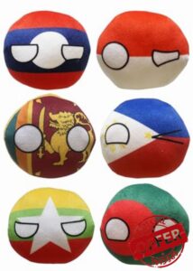 6PC Countryballs Plushies - Soft & Educational National Character Toys. Your Collection of Countryball and Polandball Plushies. (8PH-LA-MM-BN-PW-TL)