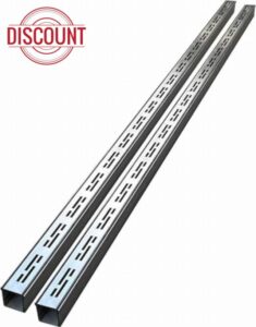 304 Stainless Steel Linear Drain Kit39" Outdoor Slim Channel Drainage System for Yard Patio Driveway & GarageDurable Trench Gutter (2Pack)