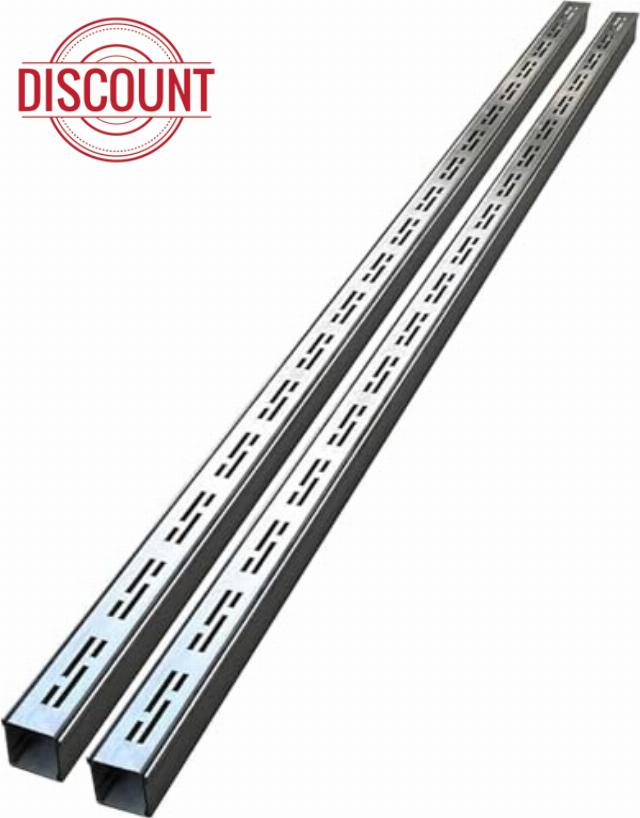 304 Stainless Steel Linear Drain Kit39" Outdoor Slim Channel Drainage System for Yard Patio Driveway & GarageDurable Trench Gutter (2Pack)