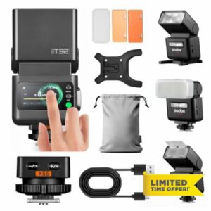 Godox iT32 TTL Camera Flash with X5S Wireless Flash Trigger