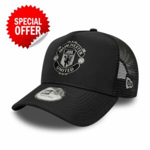 New Era Manchester United Black Reflective Trucker Ha