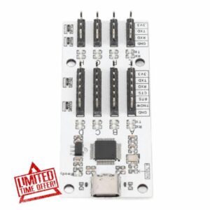 USB to 8 Way TTL Serial Adapter Module 3.3V CH348 Independent Control 1200bps to 6Mbps Type C TTL Converter for &