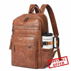 Shrrie Vegan Leather Laptop Backpack for Women
