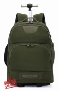 House Of Leather Convertible Rolling Laptop Backpack
