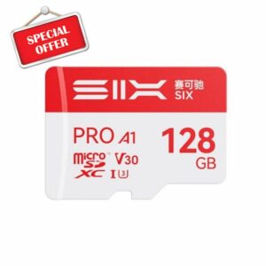 SIX M100 128GB Micro SD Card Read Up to 100MB/s - A1