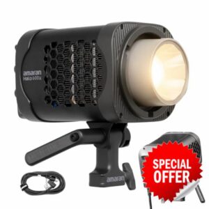 Amaran Halo 600x Bi-color LED Video Light 610W Bowens Mount Compact COB Light 32500 lux @1m with App Control NFC DMX