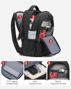 30L Black Waterproof Backpack