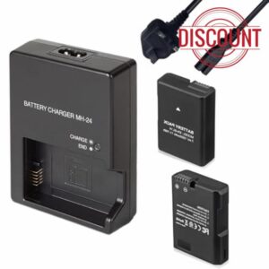 EN-EL14 / EN-EL14a Battery (2-Pack) and MH-24 Battery Charger Compatible with Nikon D3100 D3200 D3300 D3400 D3500 D5100 D5200 D5300 D5500 D5600 DF Coolpix P7000 P7100 P7700 P7800 Cameras