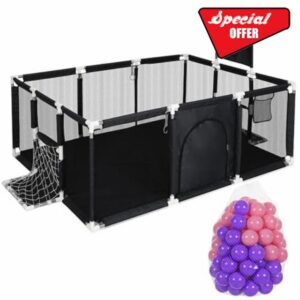 Baby Playpen 178x120cm Large Toddler Play Yard with 100 Balls