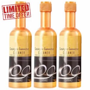 Catalytic Converter Cleaner Fuel System Additive for Gas and Diesel Vehicles Engine and Exhaust System Maintenance Easy Pour In 120ml (3 PACK)