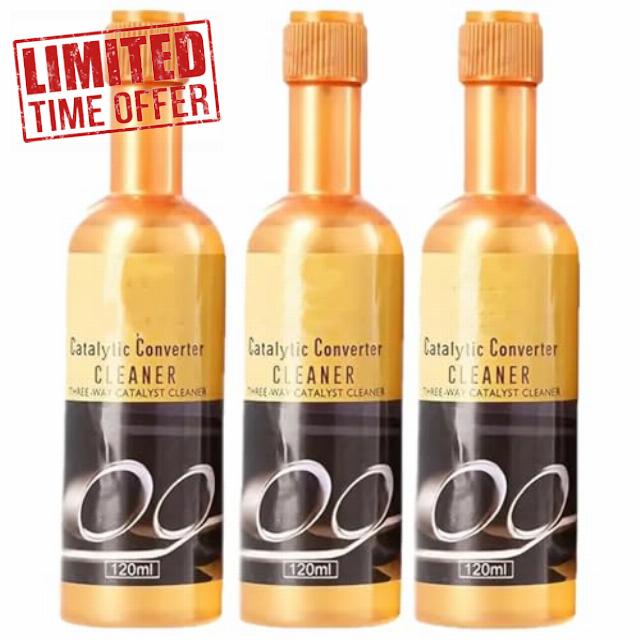 Catalytic Converter Cleaner Fuel System Additive for Gas and Diesel Vehicles Engine and Exhaust System Maintenance Easy Pour In 120ml (3 PACK)