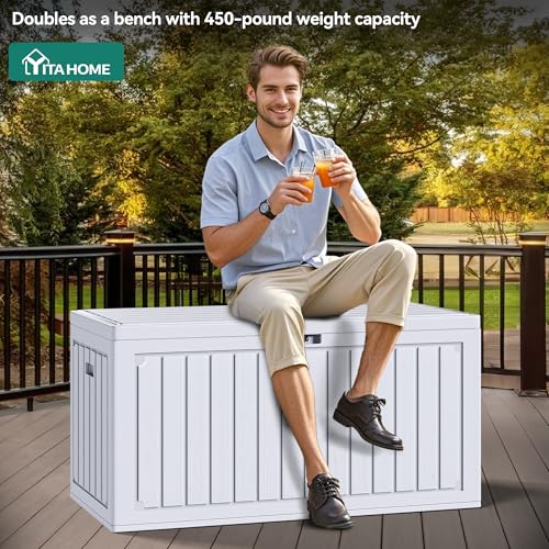 Waterproof Storage Bench for Patio Furniture