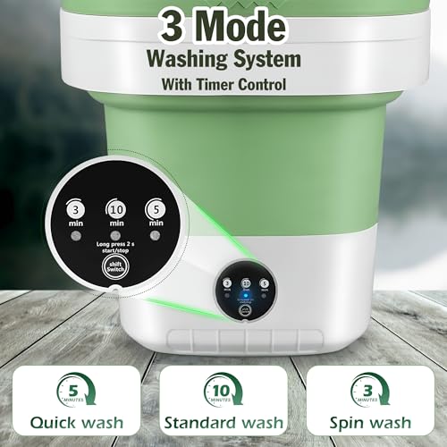Portable Washing Machine - Deep Cleaning Portable Clothes Washer for Travel Apartment Camping Dorm Hotel Home