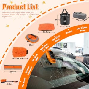 Car Cleaning Brush Kit with Soft Bristle Brush