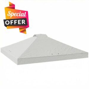 Outsunny 3 x 3(m) Pop Up Gazebo Canopy Replacement Cover with 8 Drainage Holes and Double Vents