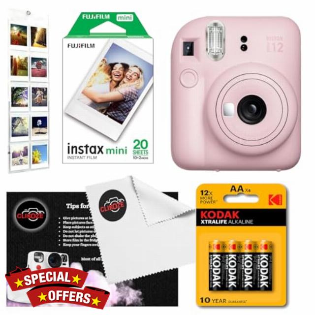 Instant Camera Bundle with Fujifilm Mini 12 Camera