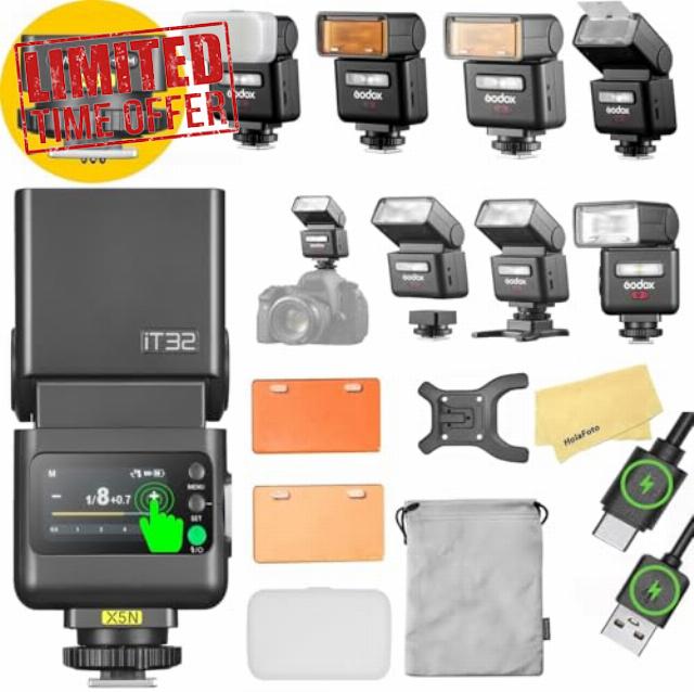 GODOX iT32 2.4G TTL Camera Flash with Magnetic X5 N X5N X5-N TTL Wireless Flash Trigger for Nikon Camera Flash Speedlite Speedlight