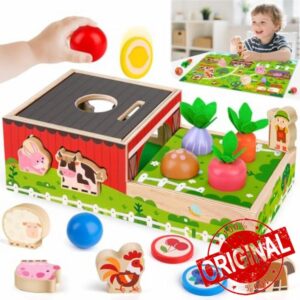 Montessori Wooden Toddler Toys for 1 2 3 Year Old Boys Girls