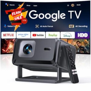【Built-in Google TV】Smart 4K Projector for Home Cinema