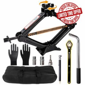 2.5 Ton Car Scissor Jack Kit with Socket Drill Adapter