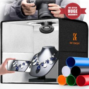 K&F CONCEPT Photo Studio Light Box 12"/30cm Portable Folding Ring Light