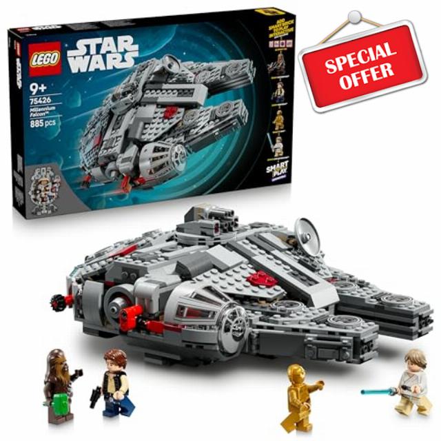 LEGO Star Wars 75426 SMART Play: Millennium Falcon Model - Compatible Interactive Toy Set incl. 4 SMART Tags and 4 Minifigures - Gift Idea for 9+ Year Old Boys