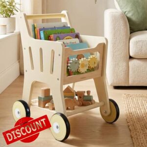 Wooden Shopping Cart for Kids