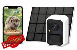 Solar Hedgehog House Camera 5MP – External WiFi Wildlife Camera for Hedgehog Houses & Feeding Stations