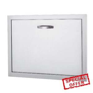 Outdoor Kitchen Double Doors 17" w x 24" h/43 x 60 cm BBQ Access Door Thickened 306 Brushed Stainless Steel Doors for Indoor/Outdoor Kitchen Cabinet Barbeque Grill or BBQ Island
