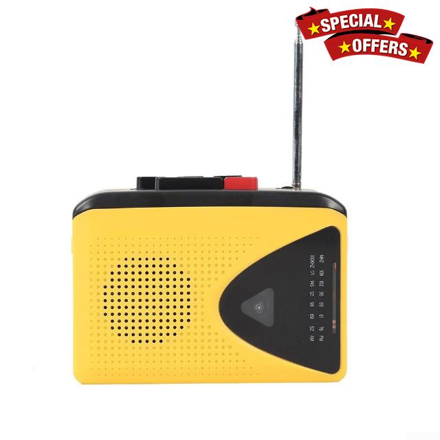 Stereo Tape Recorder FM AM Radio And External Speaker Supporting Cassette Tapes Playback And Recording With USB And Battery Power For Audio Stereo Tape Recorde