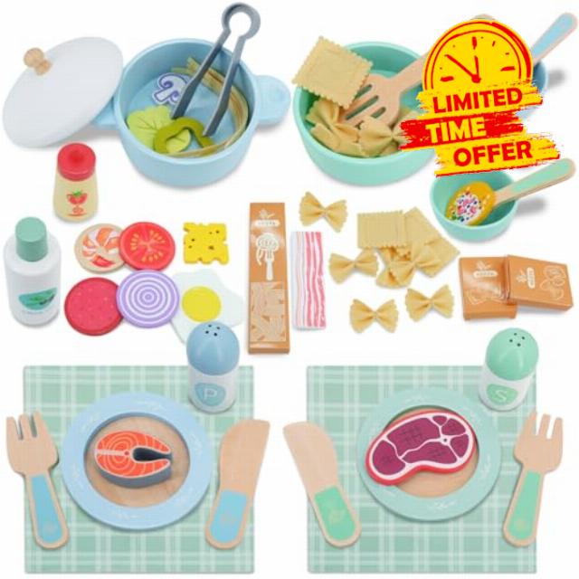 Wooden Play Cooking Set